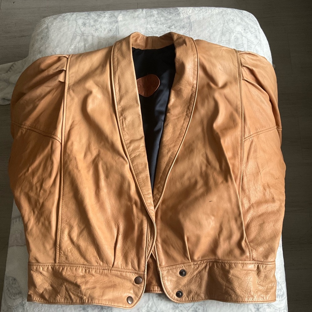 Tan Leather Women's Jacket